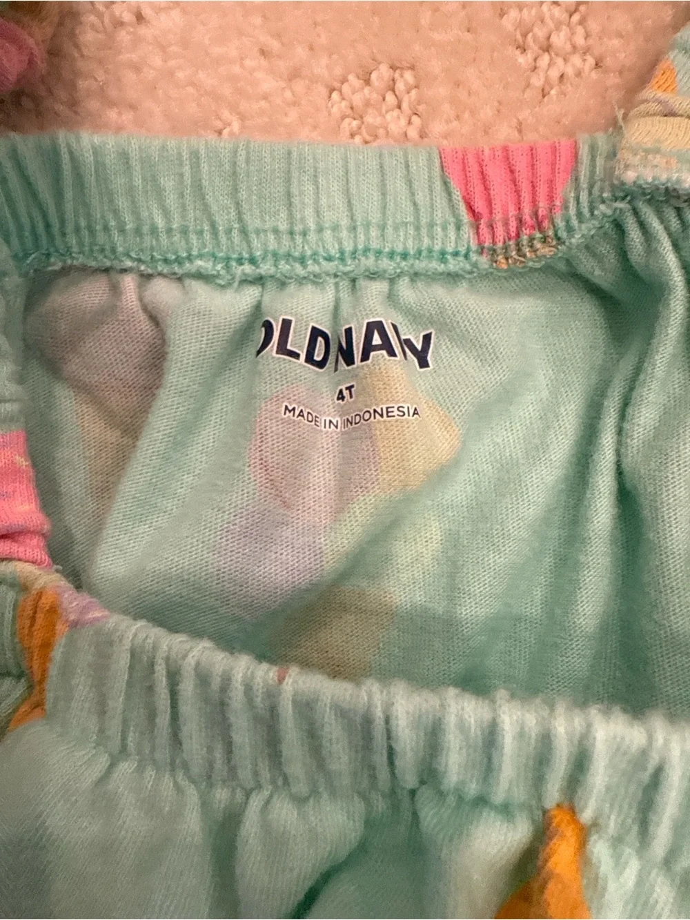 Old Navy Ice Cream Print Romper Girls 4T Aqua Summer Ruffle Strap One Piece